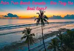 Find Your beach sunset with palm tree serenity brings you that tropical calm. Evoking relaxation in just the right place for a vacation. Come on in!