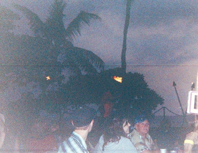 Just after sunset at a Big Island Luau