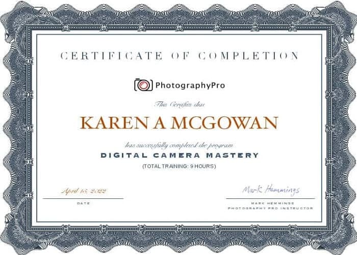Digital photography certificate Digital photography certificate