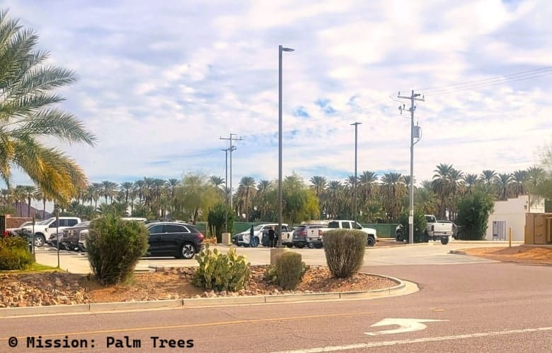 Entering roadways into the tiny Arizona town of Dateland.