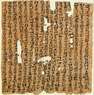 Hieroglypic Letter on Papyrus by Heqanakht of Ancient Egypt Hieroglypic Letter on Papyrus by Heqanakht of Ancient Egypt