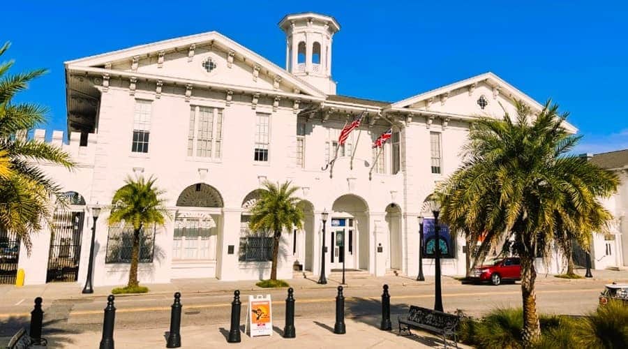 Palms Surround the Mobile Alabama History Museum