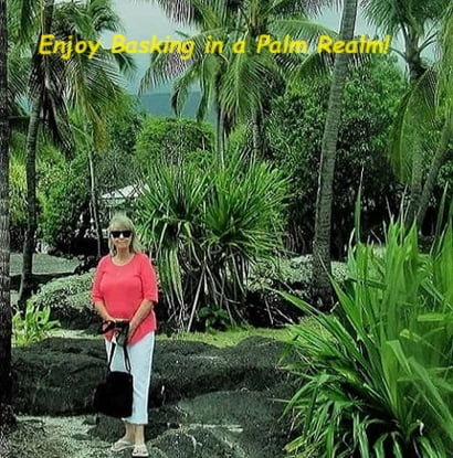 Mission: Palm Trees site producer standing amidst palms in Hawaii