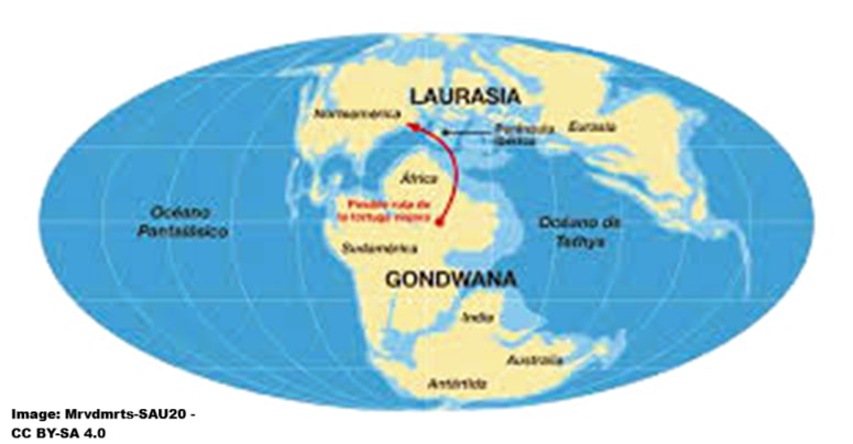 representation map of ancient Laurasia