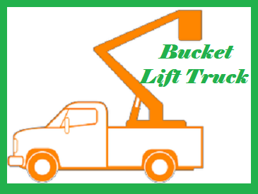 Bucket lift truck drawing