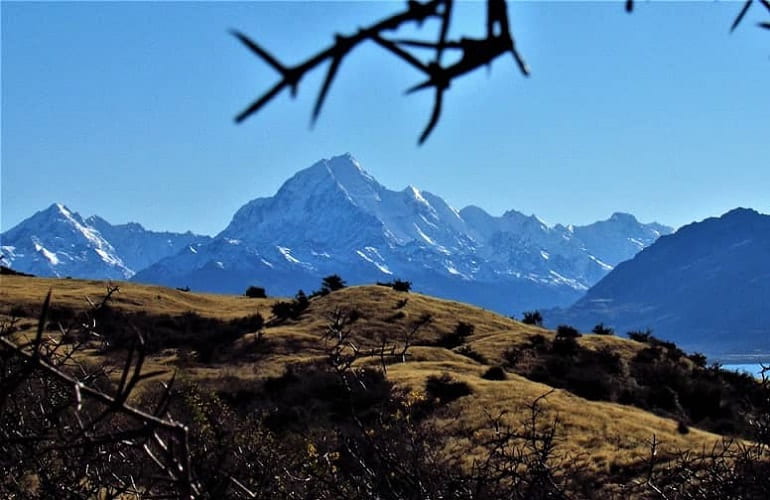 Mt Cook New Zealand with snow on top