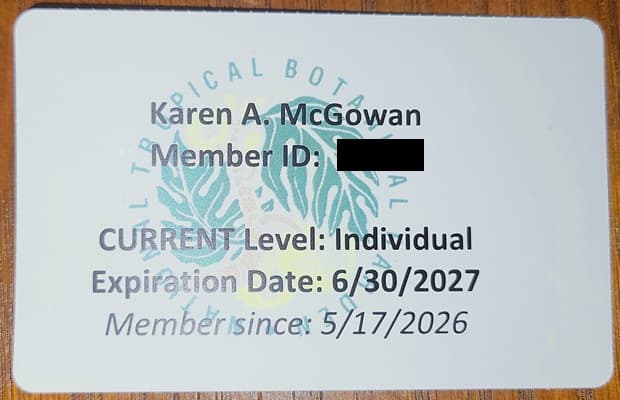 Membership in National Botanical Garden Membership in National Botanical Garden