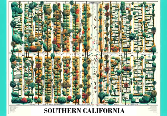 overhead imagery to depict that there's so many palms along LA streets overhead imagery to depict that there's so many palms along LA streets