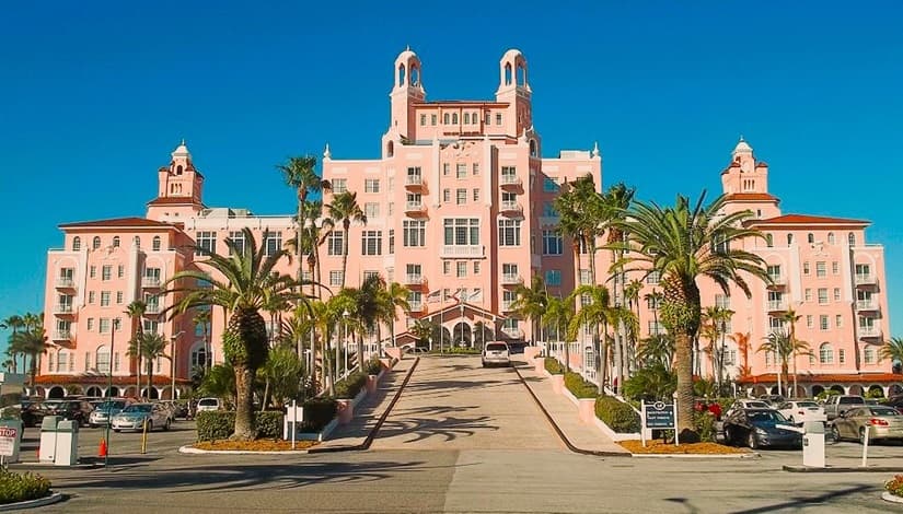 Don Ce Sar Hotel, nicknamed Pink Palace