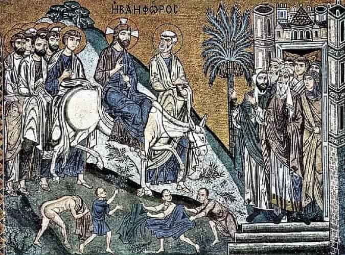 Entry To Jerusalem mosaic in Palermo