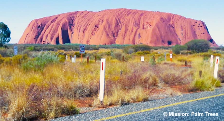 Uluru showing vivid colors