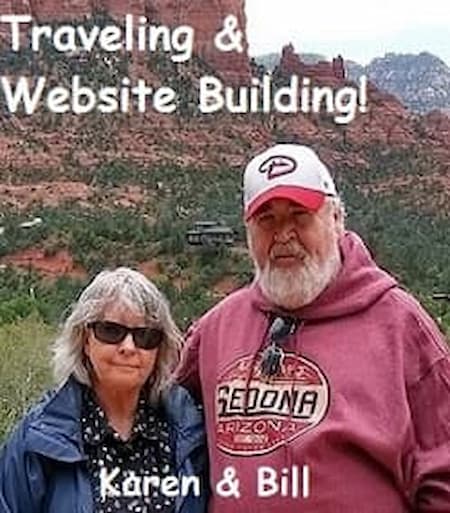 We love our life, traveling while building our home business website. Real people creating real value for the website visitors. Couple in Sedona Arizona