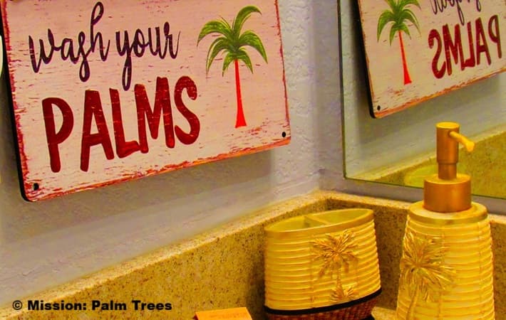 bathroom sign about washing your hands, but worded for palms bathroom sign about washing your hands, but worded for palms