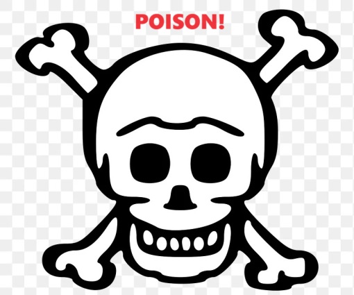 skull and crossbones for it to designate something is poisonous.