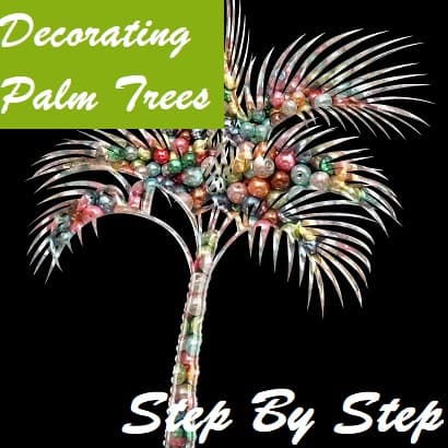 decorated palm tree