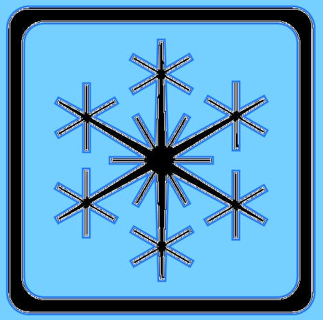 snow flake design indicating cold weather snow flake design indicating cold weather