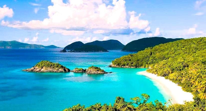 In the U.S. Virgin Islands, a view of the national park.
